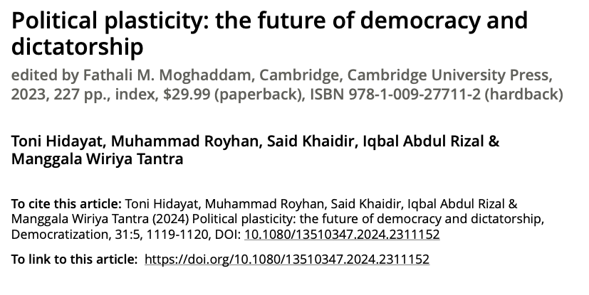 Political plasticity: the future of democracy and dictatorship